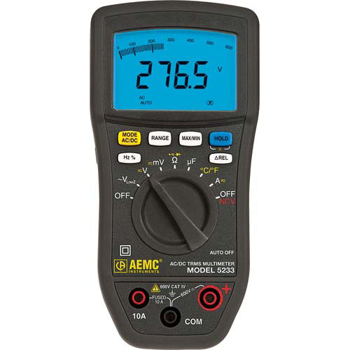 Picture of Digital Multimeter Model 5233 ( TRMS, 6000-cts, V, A, AC/DC, CAP, Ohm, T, NCV)