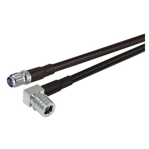 Picture of QMA Right Angle Plug to SMA Female, Pigtail 10 ft 195-Series