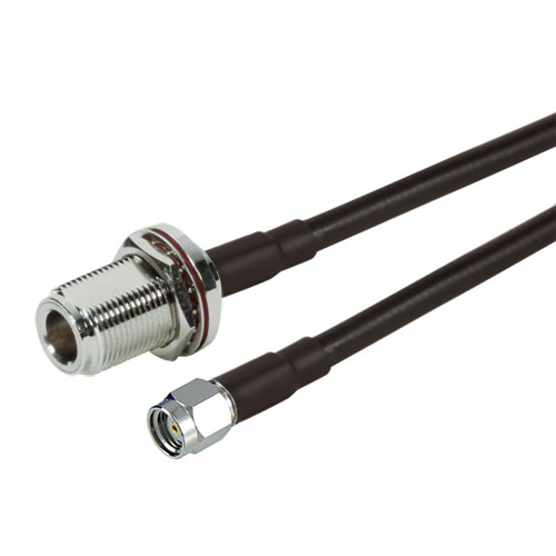 Picture of CA,195 RP-SMA PLUG/NF BKHD 2'