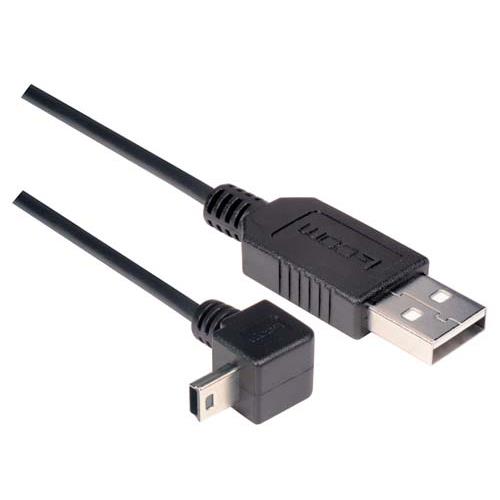 Picture of Angled USB Cable, Straight A Male/Down Angle Mini B5 Male, 0.75m