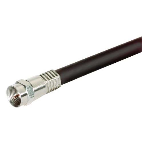 Picture of RG6 Quad Shield Coaxial Cable Type F Male/Male  1.0 ft