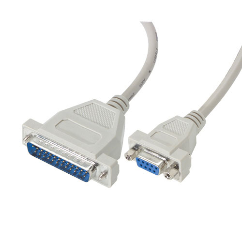 Picture of Molded AT Modem Cable, DB25 Male / DB9 Female, 10.0 ft
