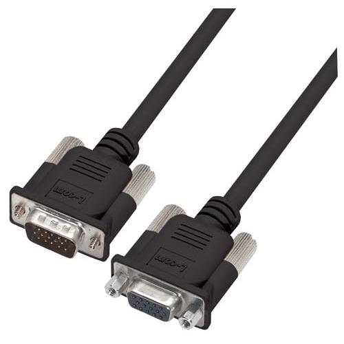 Picture of Premium Molded D-Sub Cable, Black, HD15 Male / Female, 50.0 ft