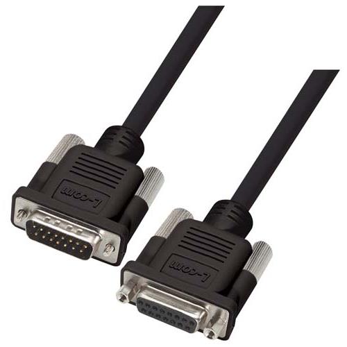 Picture of Premium Molded Black D-Sub Cable, DB15 Male / Female, 5.0 ft