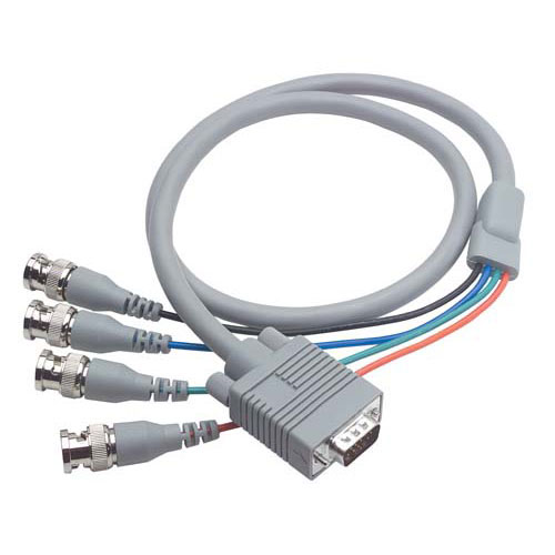 Picture of VGA Breakout Cable, HD15 Male / 4 BNC Male, 3.0 ft