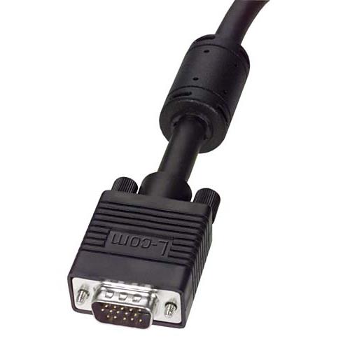 Picture of Premium VGA Cable, HD15 Male / Male with Ferrites, Black 25.0 ft