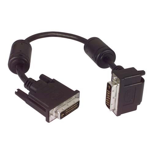Picture of DVI-D Dual Link LSZH DVI Cable Male / Male Right Angle, Bottom 10.0 ft
