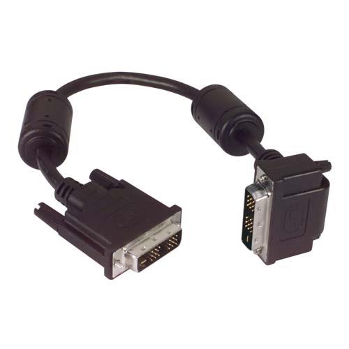 Picture of DVI-D Single Link LSZH DVI Cable Male / Male Right Angle, Top 3.0 ft