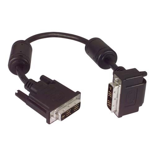 Picture of DVI-D Single Link LSZH DVI Cable Male / Male Right Angle, Bottom, 3.0 ft