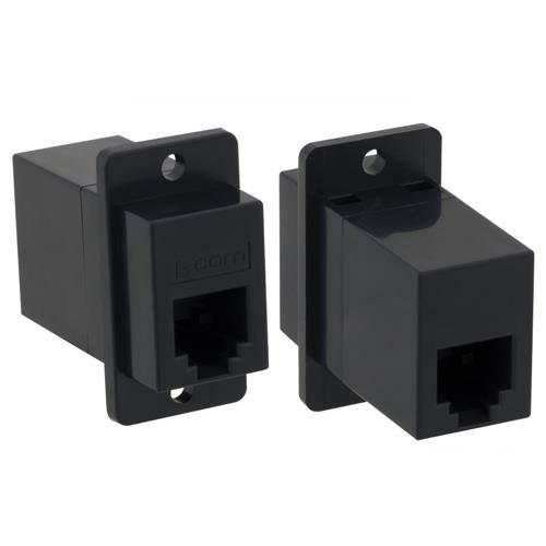 Picture of Modular Coupler, RJ11 (6x4), Cat 3, Straight, 30um, Black