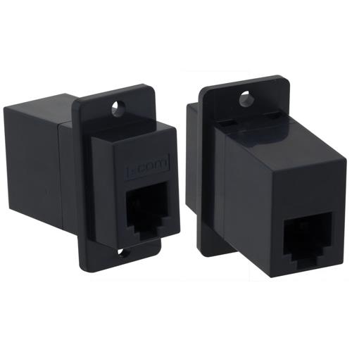 Picture of Modular Coupler, RJ12 (6x6), Cat 3, Straight, 30um, Black