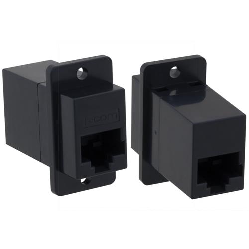 Picture of Modular Coupler, RJ45 (8x8K), Cat 3, Straight, 30um, Black