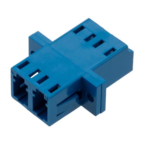 Picture of Fiber Optic Adapter, LC Duplex, low-profile, with flange, Blue