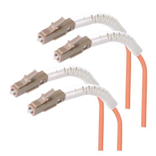 Picture of OM2 50/125, Multimode Fiber Optic LC Flex Boot Assembly, 5.0m