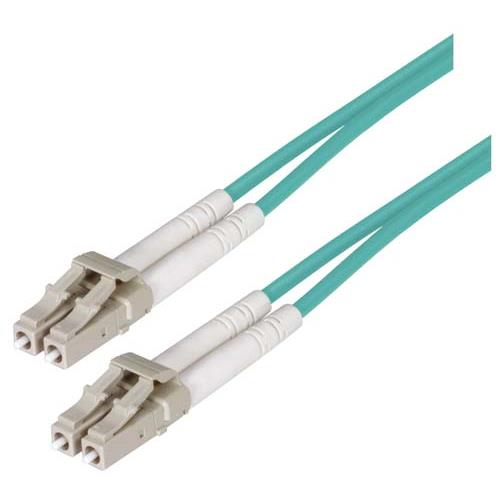 Picture of OM3 50/125, 10 Gig Multimode OFNR Fiber Cable, Clipped LC / Clipped LC, 1.0m
