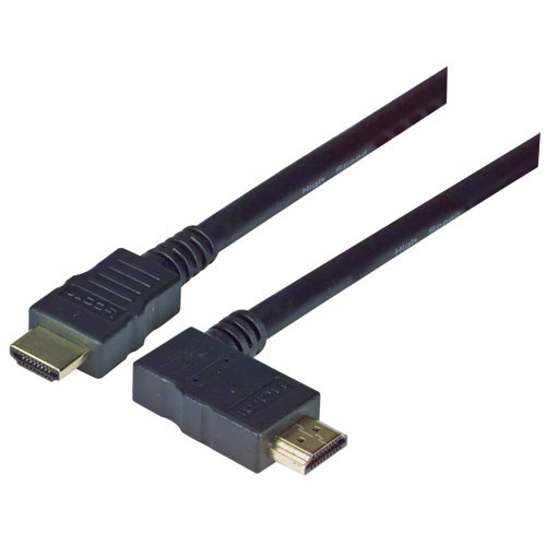 Picture of High Speed HDMI  Cable with Ethernet, Male/ Right Angle Male, LSZH, Right Exit  3.0 M