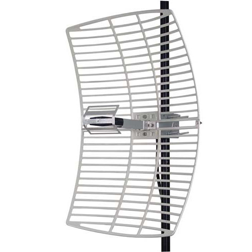 Picture of 2.4 GHz 20 dBi Die Cast Mini-Reflector Grid Antenna - N Male