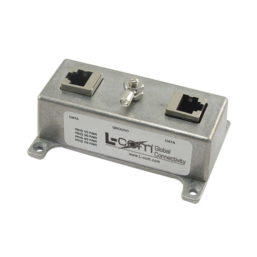 Picture of Indoor 10/100/1000 Base-T CAT6 Gas Tube Lightning Protector - RJ45 Jacks