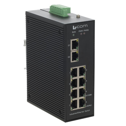Picture of IES-Series 10 Port Industrial Ethernet Switch 8x RJ45 10/100TX 2x RJ45 10/100/1000TX