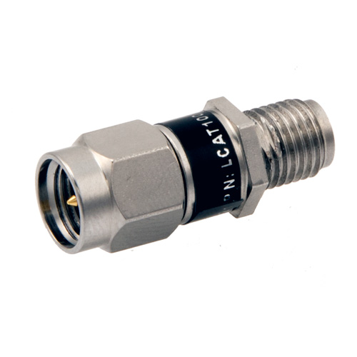 Picture of 2W/6 dB RF Fixed Attenuator, SMA Male to SMA Female Stainless Steel Body Up to 3 GHz