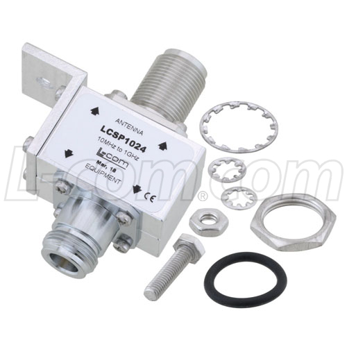 Picture of Type N F/F Bulkhead RF Surge Protector 10MHz - 1GHz DC Block 1.5kW 20kA Blocking Cap and Gas Tube