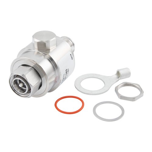 Picture of 4.3-10 F/M Bulkhead Coaxial RF Surge Protector, 698MHz - 2.7GHz, DC Pass, Low PIM -173dBc