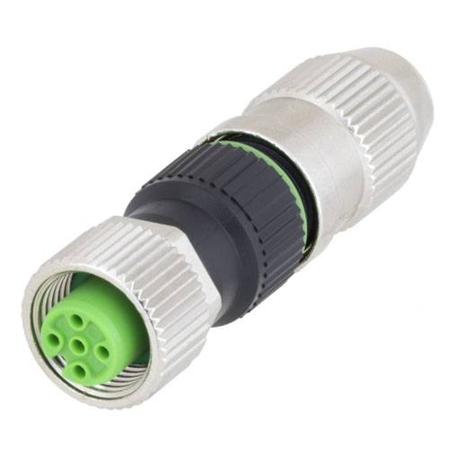 Picture of M12 4 Pin A-Code Female Field Termination Connector, 23-20AWG
