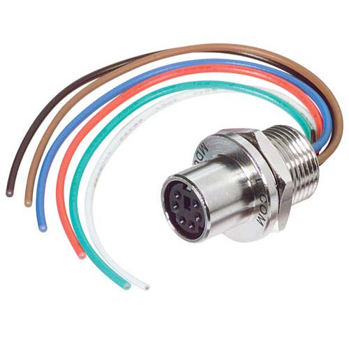 Picture of Mini DIN 6 Bulkhead Jack / Leads, Front Mount