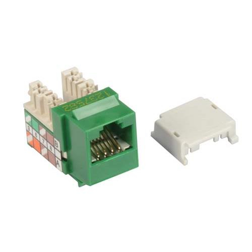 Picture of OCC Category 6 Keystone Jack 110/RJ45 EIA568A/B Green