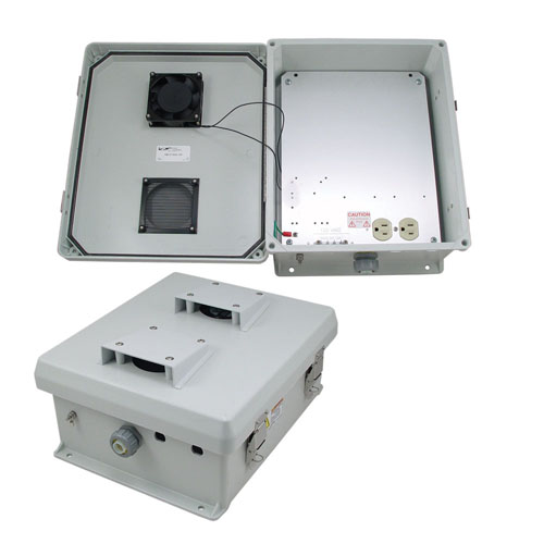 Picture of 12x10x5 Inch 120 VAC Weatherproof Enclosure with Cooling Fan
