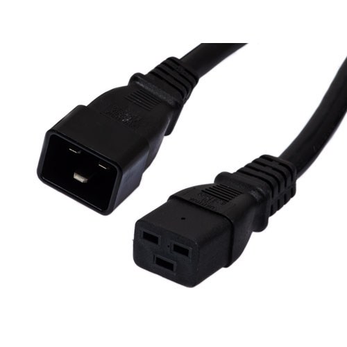 Picture of Server/PDU Power Cord - C20 to C19 - 20 Amp - 1 FT - Black