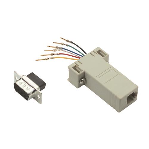 Picture of Modular Adapter, DB9 Male / RJ12 (6x6) Jack Slotted Screws