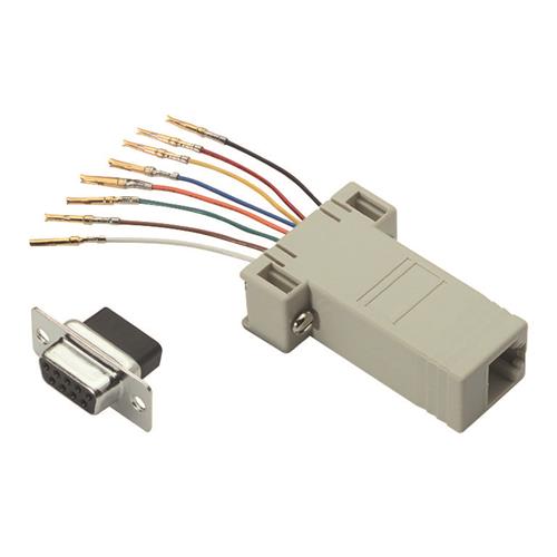 Picture of Modular Adapter, DB9 Female / RJ45 (8x8) Jack Slotted Screws