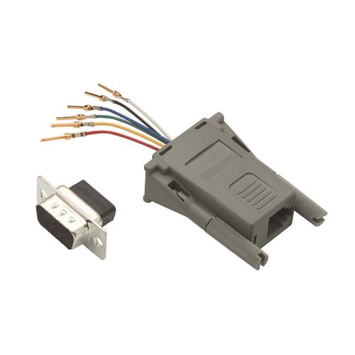 Picture of Modular Adapter, DB9 Male / RJ12 (6x6) Jack 50µ Gold