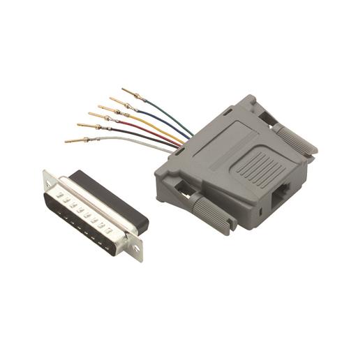 Picture of Modular Adapter, DB25 Male / RJ12 (6x6) Jack 50µ Gold