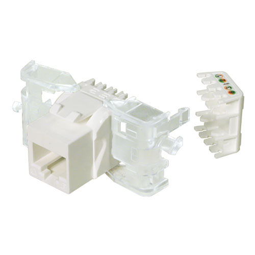 Picture of Category 6 Keystone Jack RJ45 Tool-Less EIA568A/B White