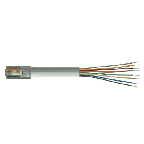 Picture of Flat Modular Cable, RJ45 (8x8) / Tinned End, 5.0 ft