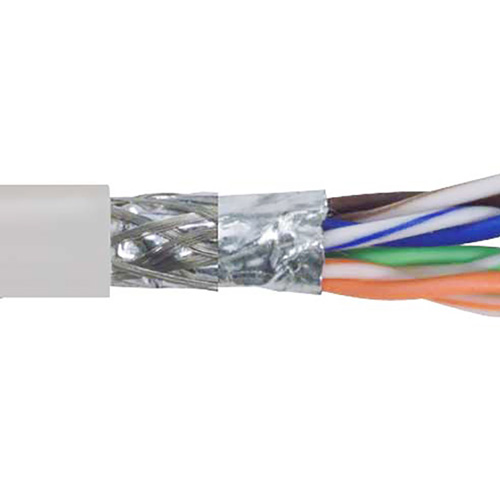 Picture of Category 5E SF/UTP LSZH 24 AWG 4-Pair Solid Conductor Lt Gray, 1KFT