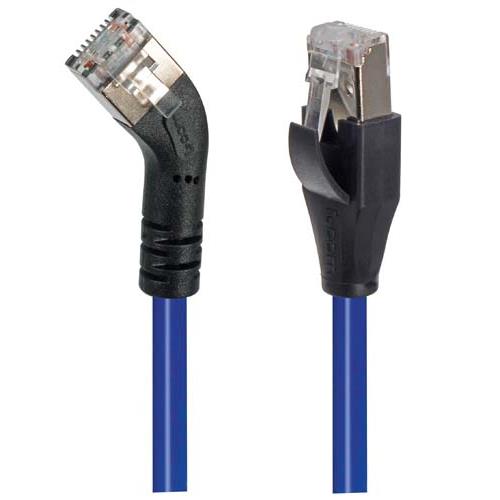 Picture of Category 6 Shielded 45° Patch Cable, Straight/Right 45° Angle, Blue 3.0 ft