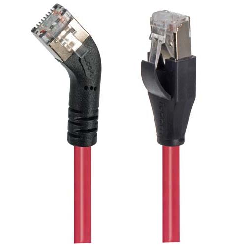 Picture of Category 6 Shielded 45° Patch Cable, Straight/Right 45° Angle, Red 5.0 ft