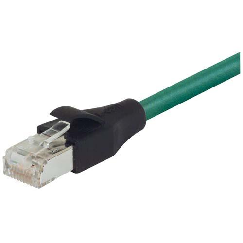 Picture of Double Shielded Cat6a Outdoor Industrial High Flex Ethernet Cable Teal, RJ45 / RJ45, 1.0ft