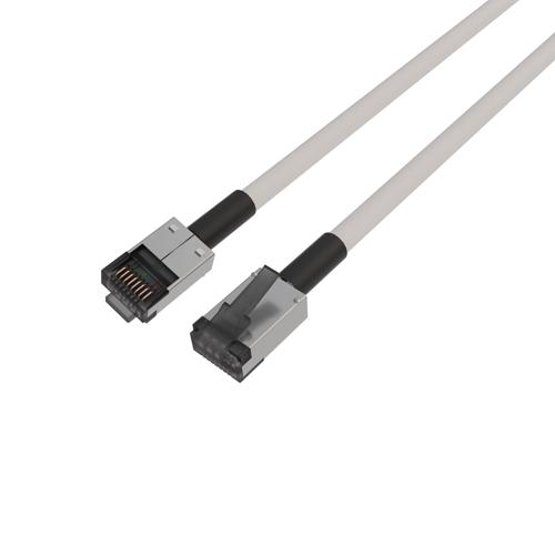Picture of Plenum Rated Shielded Category 6a Cable, RJ45 / RJ45, 23AWG Solid, White, 7.0ft