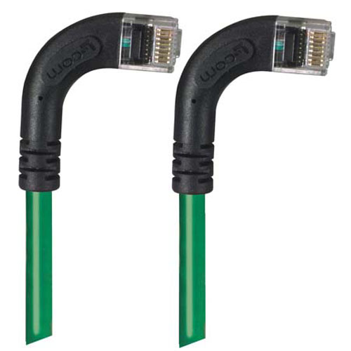 Picture of Category 6 Right Angle Patch Cable, RA Right Exit/RA Right Exit- Green 2.0 ft