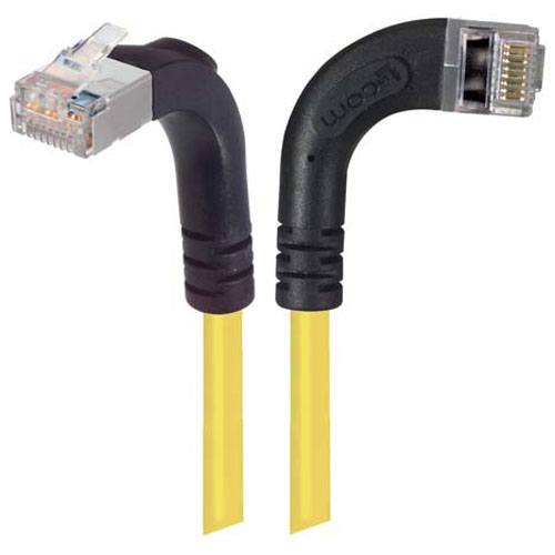 Picture of Shielded Category 6 Right Angle Patch Cable, Right Angle Right/Right Angle Up, Yellow, 25.0 ft