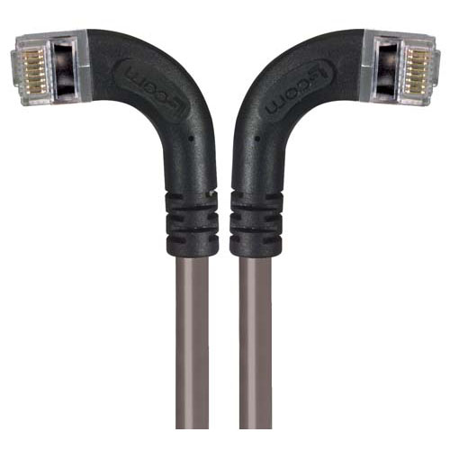 Picture of Shielded Category 6 Right Angle Patch Cable, Right Angle Left/Right Angle Right, Gray, 15.0 ft