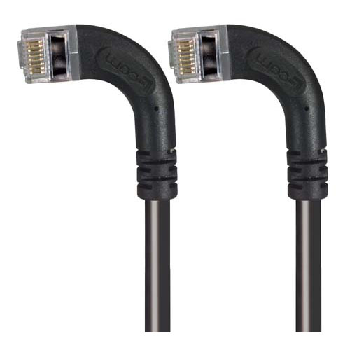 Picture of Shielded Category 6 Right Angle Patch Cable, Right Angle Left/Right Angle Left, Black, 15.0 ft