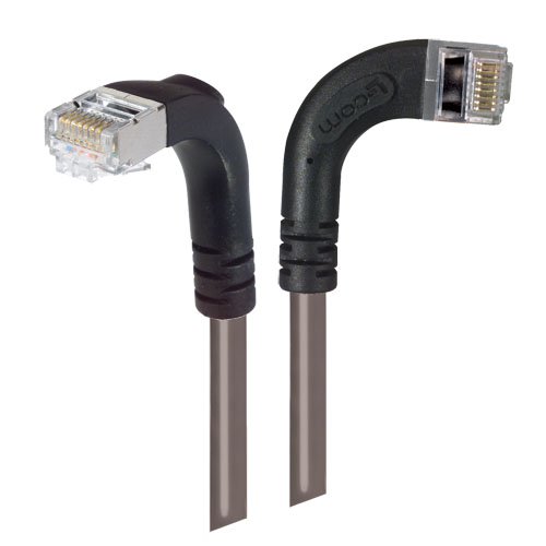 Picture of Category 6 Shielded LSZH Right Angle Patch Cable, Right Angle Right/Right Angle Down, Gray, 2.0 ft