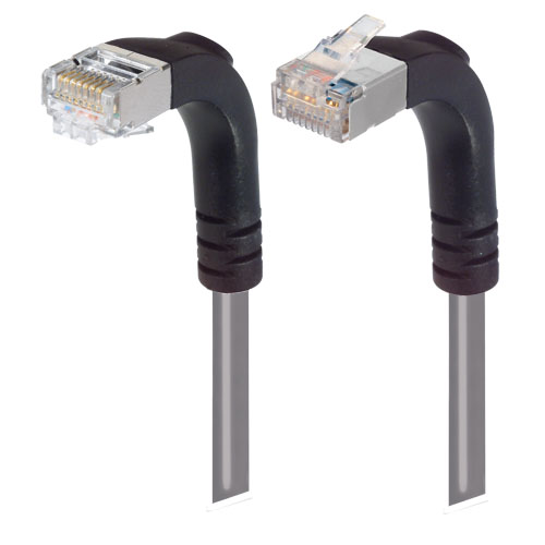 Picture of Category 6 Shielded LSZH Right Angle Patch Cable, Right Angle Up/Right Angle Down, Gray, 10.0 ft