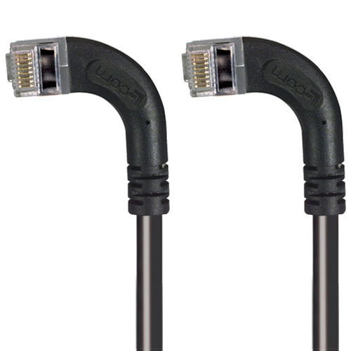 Picture of Category 6 Shielded LSZH Right Angle Patch Cable, Right Angle Left/Right Angle Left, Black, 10.0 ft