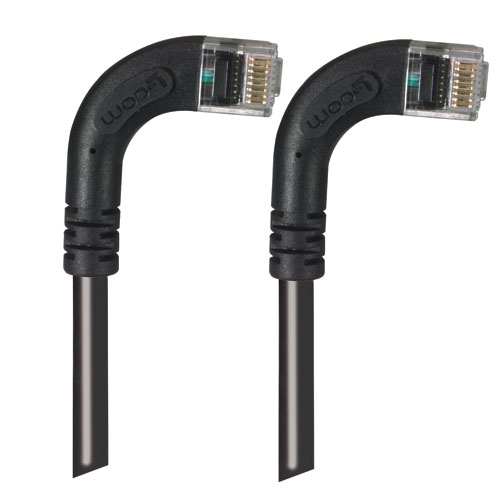 Picture of Category 6 LSZH Right Angle Patch Cable, Right Angle Right/Right Angle Right, Black, 2.0 ft